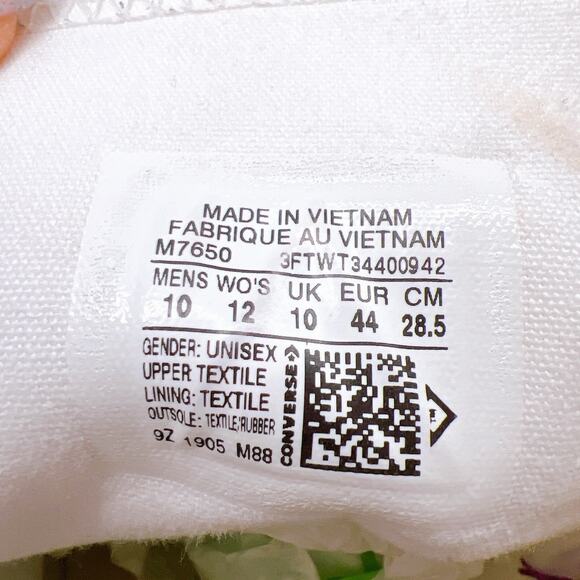 Converse Chuck Taylor Flower Embroidered Womens 12 Mens 10 All Star High Classic - Picture 8 of 10